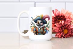 Colorful Baby Rhino Musketeer Suit Clipart Product Image 2