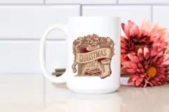 Retro Happy Christmas Day Png Product Image 2
