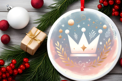 Round Christmass Ornament PNG Product Image 2