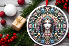Round Christmass Ornament PNG Product Image 2