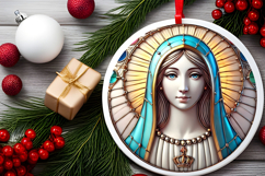 Round Christmass Ornament PNG Product Image 2