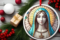 Round Christmas Ornament Sublimation|Clipart Product Image 2