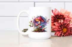 Detailed Shiny Magical Mushroom PNG Product Image 2