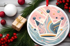 Round Christmass Ornament PNG Product Image 2