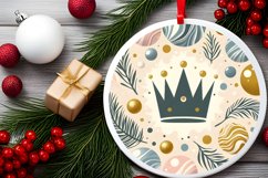 Round Christmas Ornament Sublimation|Clipart Product Image 2