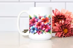 Colorful Hawaiian Flowers Glossy Petals Clipart Product Image 2