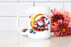 Christmas Gnomes on Moon, High-Res PNG Product Image 2