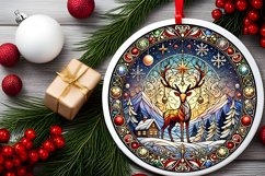 Round Christmas Ornament Sublimation|Clipart Product Image 2