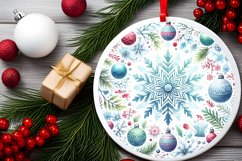 Round Christmas Ornament Sublimation|Clipart Product Image 2