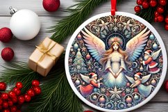 Round Christmas Ornament Sublimation|Clipart Product Image 2