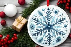 Round Christmas Ornament Sublimation|Clipart Product Image 2