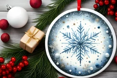 Round Christmas Ornament Sublimation|Clipart Product Image 2