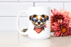 Funny Dog Watercolor Clipart Product Image 2