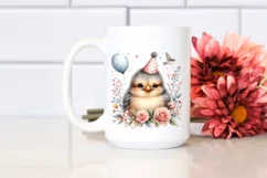 Cute Baby Bird with Party Hat, PNG Product Image 2