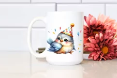 Cute Baby Macaw with Party Hat, PNG Product Image 2