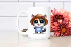 Baby Cat with Phishing Road Clipart Product Image 2