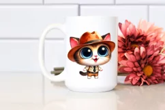 Baby Cat with Phishing Road Clipart Product Image 2