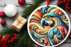 Round Christmas Ornament Sublimation|Clipart Product Image 1