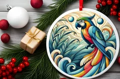 Round Christmas Ornament Sublimation|Clipart Product Image 1