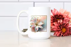 Pastel Lily with Golden Insertions, PNG Product Image 2