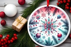 Round Christmas Ornament Sublimation|Clipart Product Image 2