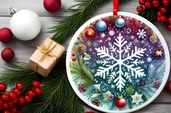 Round Christmas Ornament Sublimation|Clipart Product Image 2