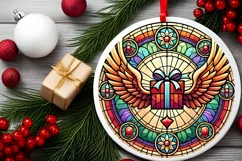 Round Christmas Ornament Sublimation|Clipart Product Image 1