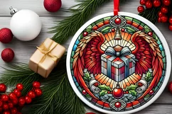 Round Christmas Ornament Sublimation|Clipart Product Image 1