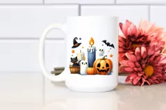 Funny Candle Halloween Clipart, PNG Product Image 2