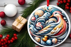Round Christmas Ornament Sublimation|Clipart Product Image 2