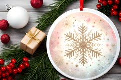 Round Christmas Ornament Sublimation|Clipart Product Image 2