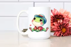 Frog Valentines Love |T-shirt, Mug PNG Product Image 2
