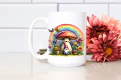 Colorful Gnome House Mushroom Clipart Product Image 2
