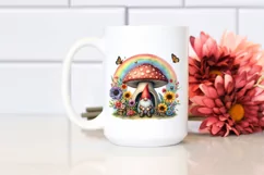 Colorful Gnome House Mushroom Clipart Product Image 2
