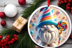 Round Christmas Ornament Sublimation|Clipart Product Image 2