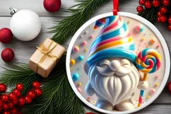 Round Christmas Ornament Sublimation|Clipart Product Image 2