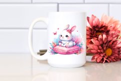 Cute Baby Rabbit Sitting, Pillow Clipart Product Image 2