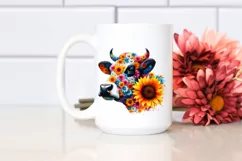 Abstract Watercolor Cow, Transparent PNG Product Image 2