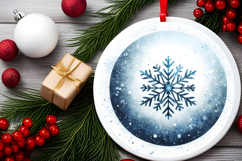 Round Christmass Ornament PNG Product Image 2