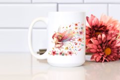 Colorful Watercolor Cute Fairy Petals in Wind Clipart Product Image 2