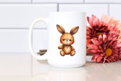 Colorful Vibrant Plush Bunny Watercolor | Clipart Product Image 2