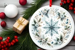 Round Christmas Ornament Sublimation|Clipart Product Image 2