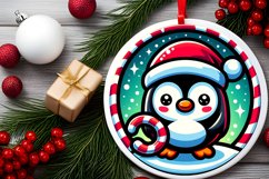 Round Christmas Ornament Sublimation|Clipart Product Image 2