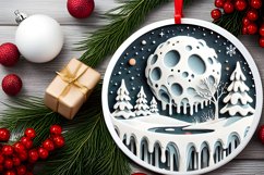 Round Christmas Ornament Sublimation|Clipart Product Image 2