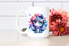 Cute Unicorn Playing with Paint PNG Product Image 2