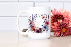 Centered Wildflowers Bold Frame | Sublimation Clipart Product Image 2