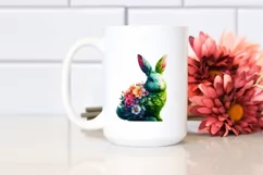 Vibrant Bunny with Flower Body PNG Product Image 2