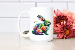 Vibrant Bunny with Flower Body PNG Product Image 2