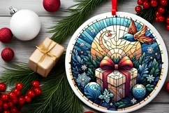 Round Christmas Ornament Sublimation|Clipart Product Image 2
