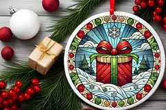 Round Christmas Ornament Sublimation|Clipart Product Image 2